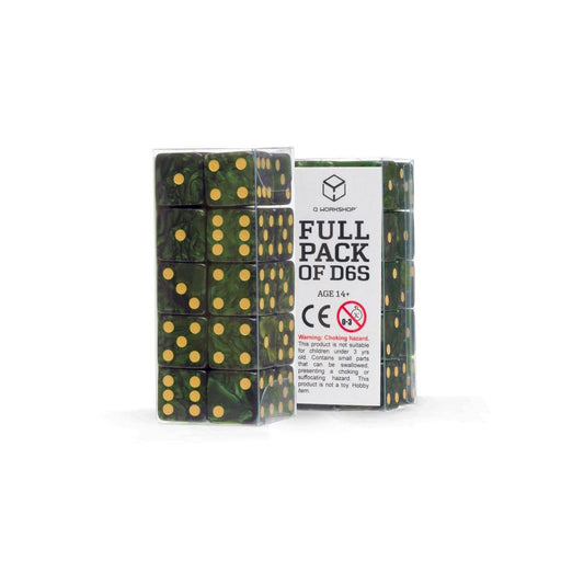 Q Workshop Würfel Set Full Pack D6 Grün (20)