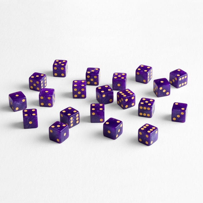 Q Workshop Würfel Set Full Pack D6 Shimmering Purple (20)