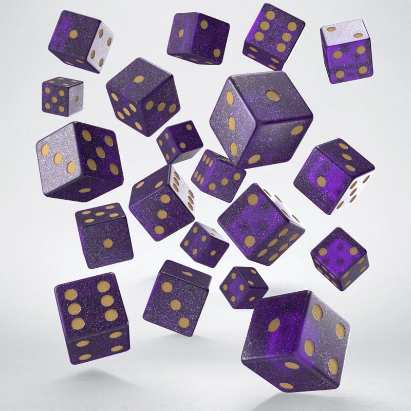 Q Workshop Würfel Set Full Pack D6 Shimmering Purple (20)