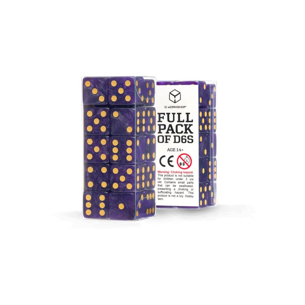 Q Workshop Würfel Set Full Pack D6 Shimmering Purple (20)