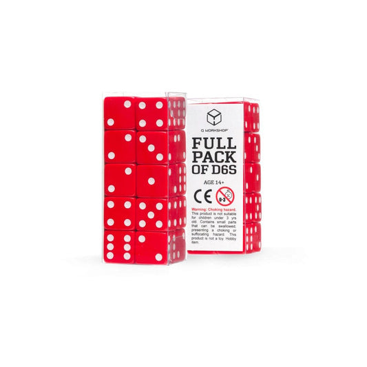 Q Workshop Würfel Set Full Pack D6 Rot (20)