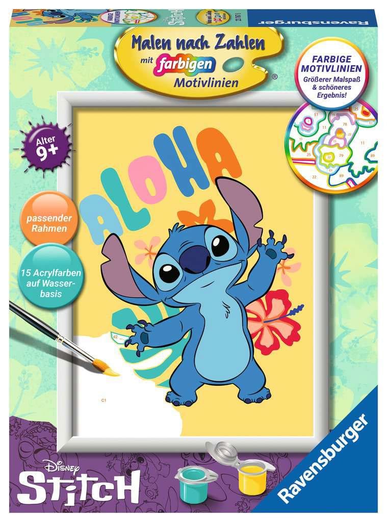 Disney - Malen nach Zahlen - Malset Aloha Stitch 18 x 24 cm *Deutsche Version*