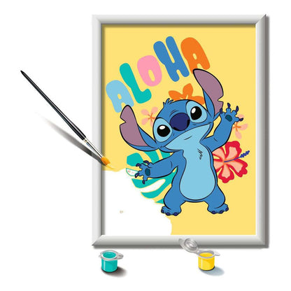 Disney - Malen nach Zahlen - Malset Aloha Stitch 18 x 24 cm *Deutsche Version*