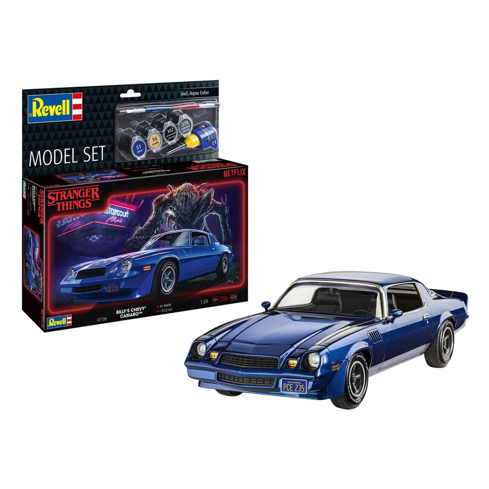 Stranger Things Modellbausatz-Set 1/25 Chevy Camaro Z/28 (Aqua Color) 19 cm