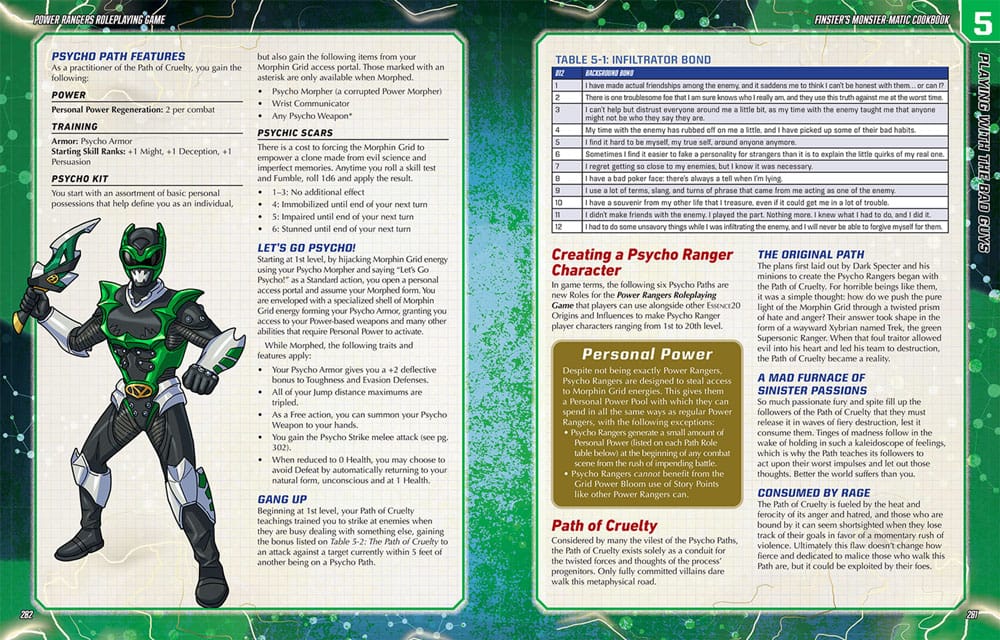 Power Rangers RPG Buch Finster's Monster-Matic Cookbook Sourcebook *Englische Version*