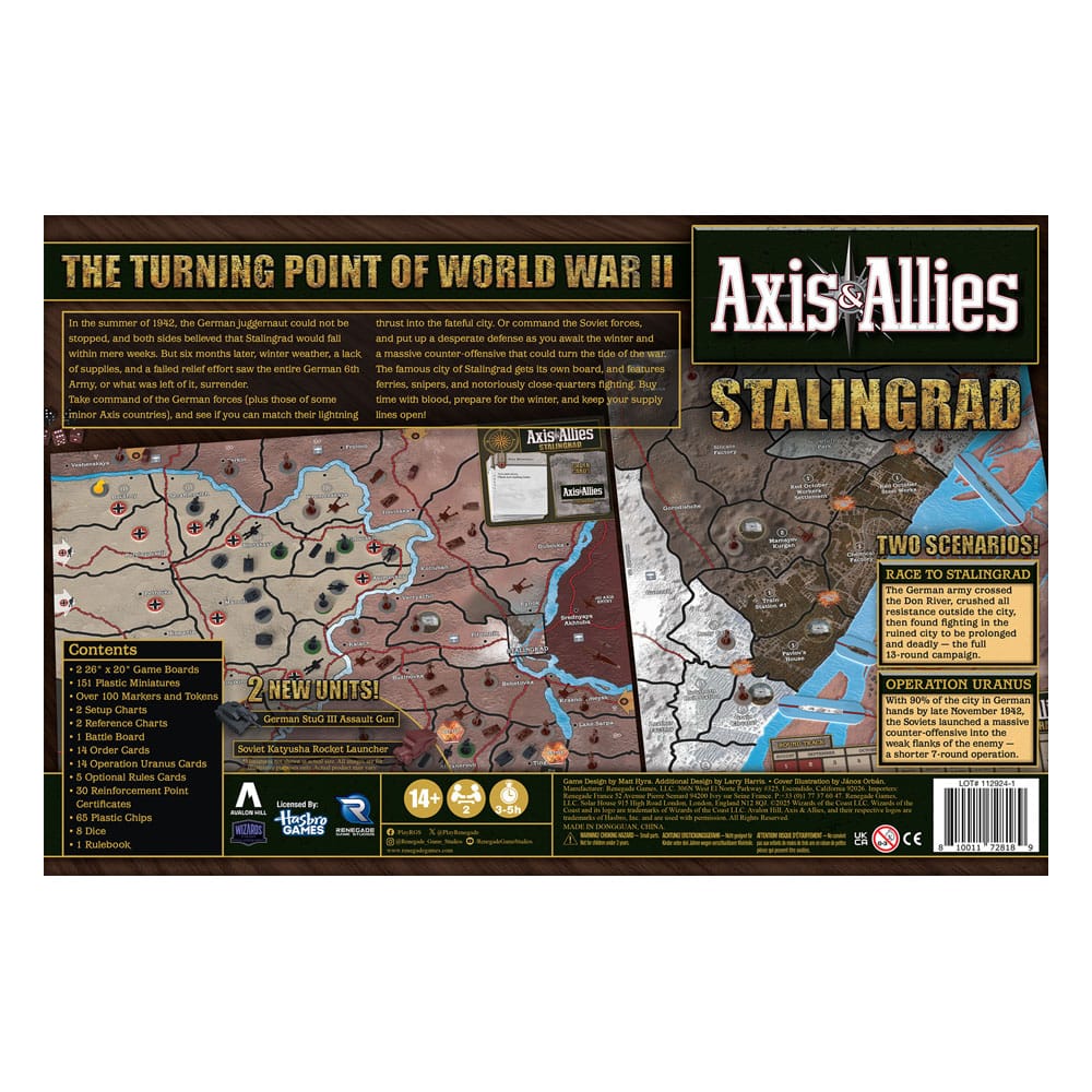 Axis & Allies Brettspiel Stalingrad *Englische Version*