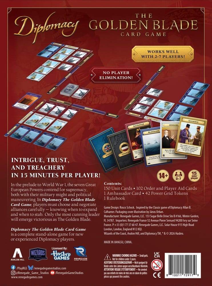 Diplomacy: The Golden Blade Kartenspiel *Englische Version*