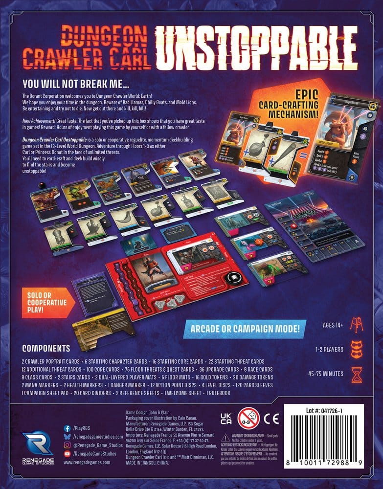 Dungeon Crawler Carl Brettspiel Unstoppable *Englische Version*