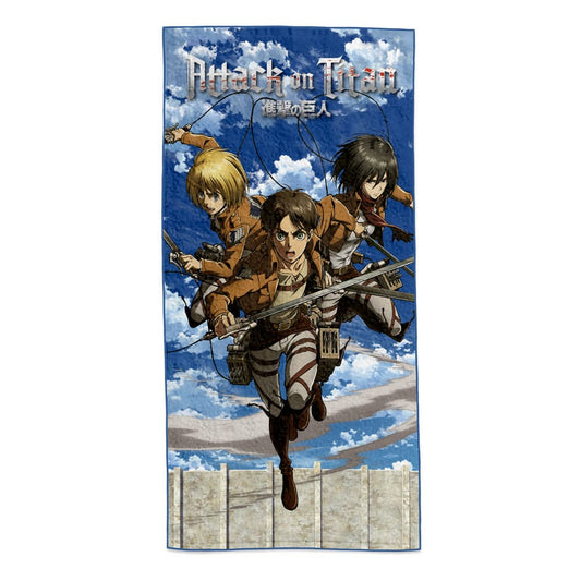 Attack on Titan Handtuch Eren, Mikasa & Armin 150 x 75 cm