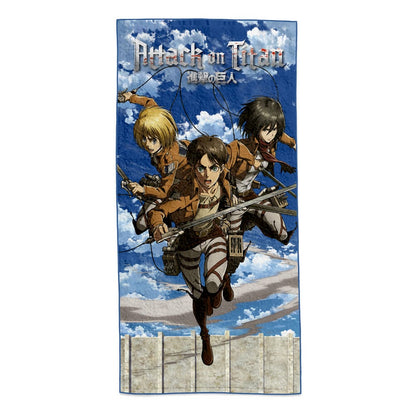 Attack on Titan Handtuch Eren, Mikasa & Armin 150 x 75 cm
