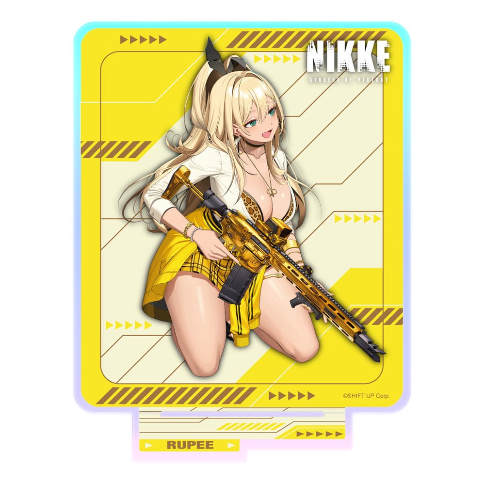 Goddess of Victory: Nikke Crouching Series Acryl Stand Rupee Holographic 14 cm