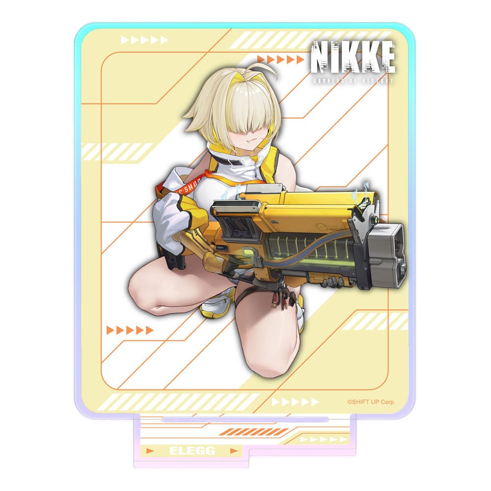Goddess of Victory: Nikke Crouching Series Acryl Stand Elegg Holographic 14 cm