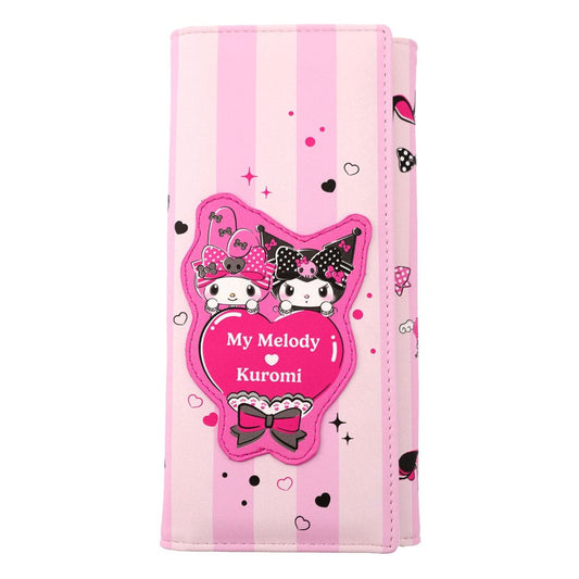 Sanrio Pink Black Party Series Geldbörse Kuromi & My Melody