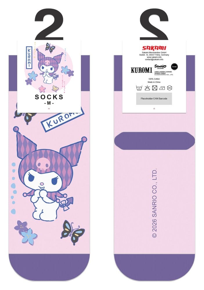 Sanrio Socken Kuromi Japanese Short 36-40