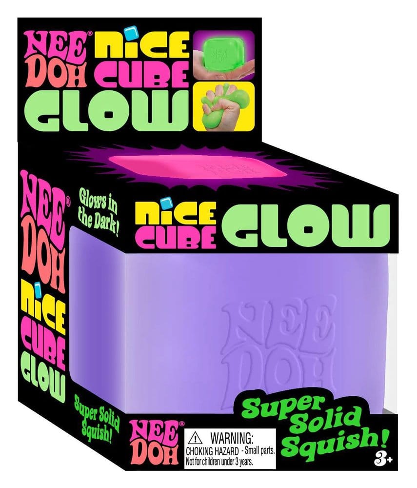 NeeDoh Anti-Stress-Ball Nice Cube Glow (Glow in the Dark) 5 cm Sortiment (12)