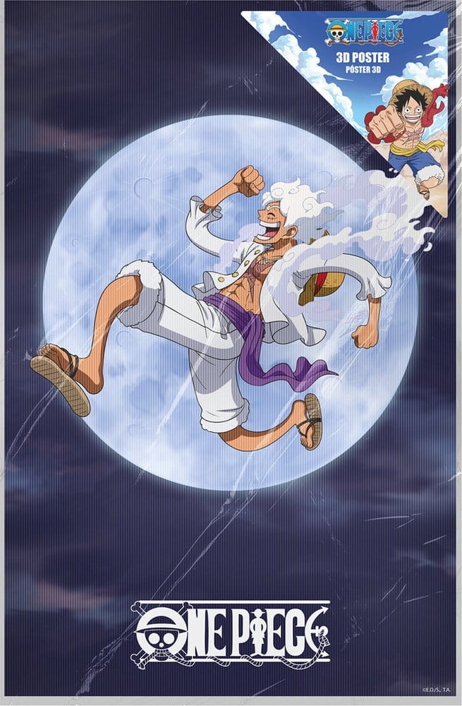 One Piece 3D Poster Monkey D. Ruffy Gear 5 38 x 58 cm