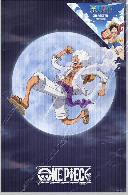 One Piece 3D Poster Monkey D. Ruffy Gear 5 38 x 58 cm