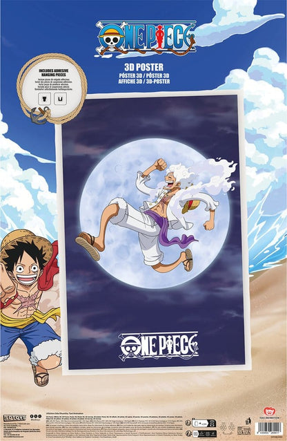 One Piece 3D Poster Monkey D. Ruffy Gear 5 38 x 58 cm