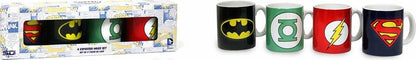 DC Comics Keramik Mini-Kaffeetassen Logos 8 cm Set (4)