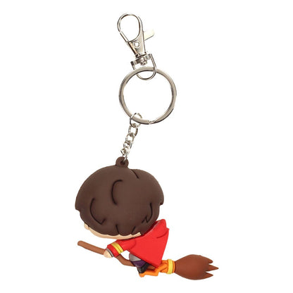 Harry Potter Gummi-Schlüsselanhänger Harry Potter & Broomstick 7 cm
