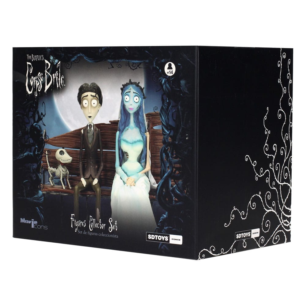 Corpse Bride Geschenkbox Figur & Schlüsselanhänger Victor & Emily