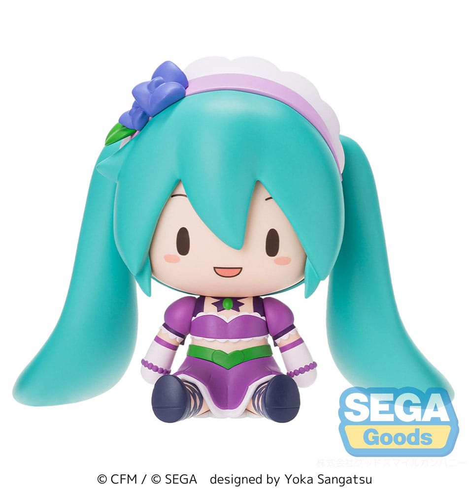 Character Vocal Series 01: Hatsune Miku Fuwa Petit Chibi Figur Hatsune Miku x Love and Berry Dress Up and Dance! Sparkly Purple 8 cm