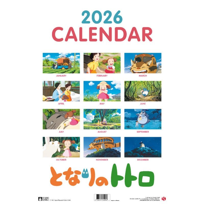 Mein Nachbar Totoro Kalender 2026 *Englische Version*