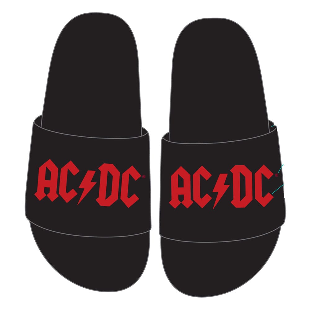 AC/DC Hausschuhe Logo  Größe S