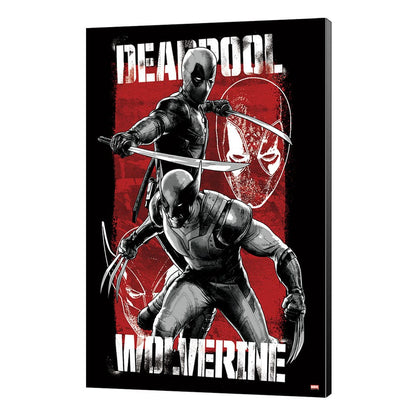 Marvel Holzdruck Deadpool & Wolverine 03 Maximum Effort 35 x 50 cm