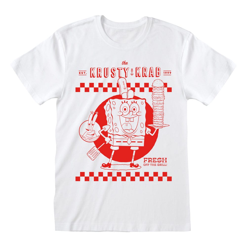 SpongeBob Schwammkopf T-Shirt Krusty Krab White  Größe XL