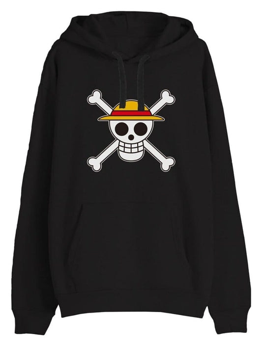 One Piece Sweater Skull Schwarz Größe M