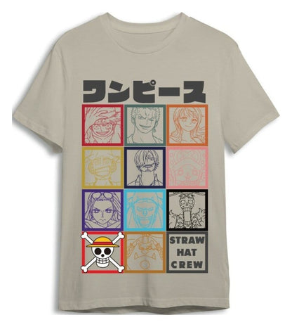One Piece T-Shirt Straw Hat Crew Sand
