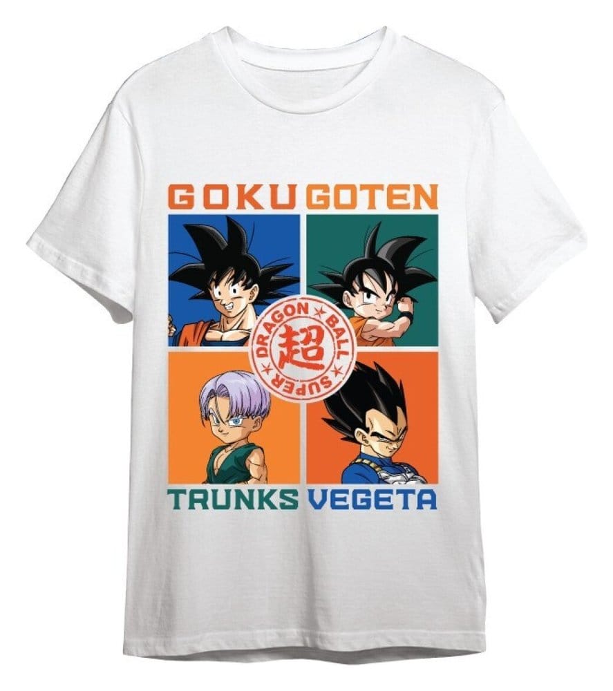 Dragon Ball Super T-Shirt Goku, Goten, Trunks, Vegeta Weiß