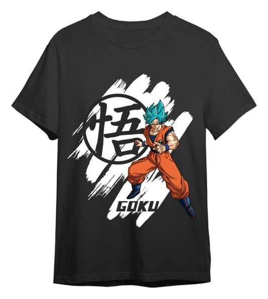 Dragon Ball Super T-Shirt Goku Super Saiyan Blue Schwarz Größe L