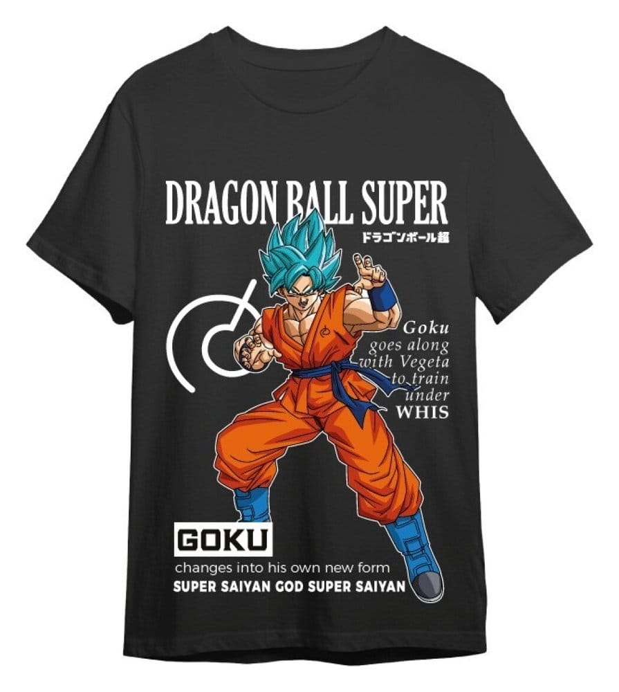 Dragon Ball Super T-Shirt Goku Training Schwarz Größe L