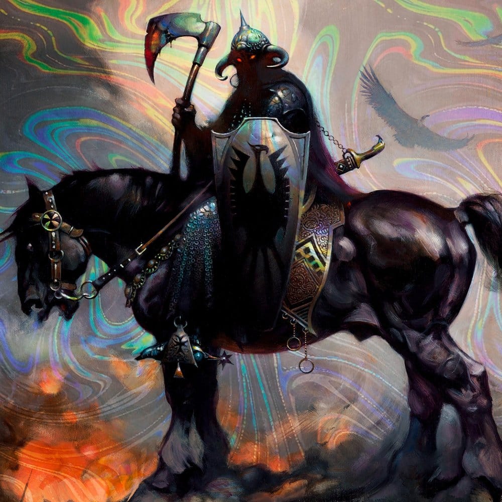 Frank Frazetta Kunstdruck Death Dealer I Rainbow Lava Holofoil 61 x 41 cm - ungerahmt
