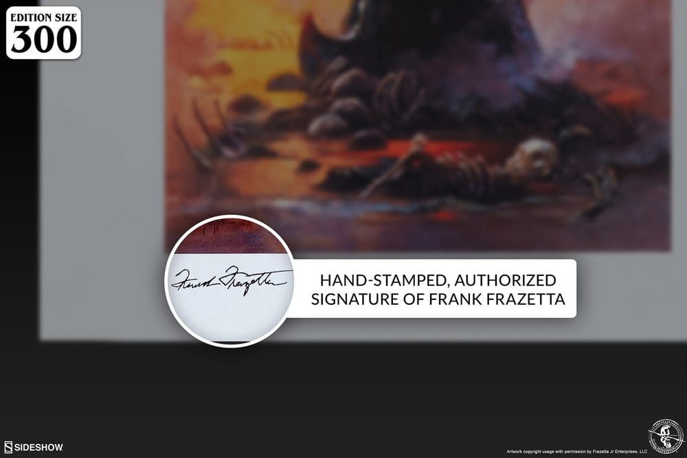Frank Frazetta Kunstdruck Death Dealer III (Revised) Rainbow Lava Holofoil 41 x 61 cm - ungerahmt