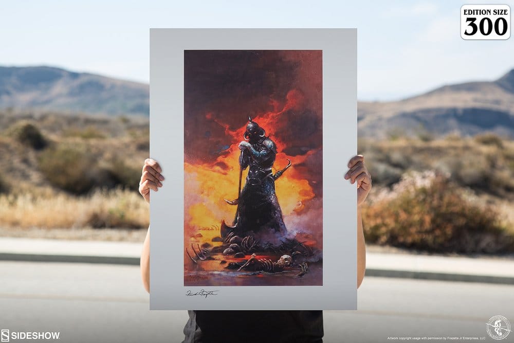 Frank Frazetta Kunstdruck Death Dealer III (Revised) Rainbow Lava Holofoil 41 x 61 cm - ungerahmt