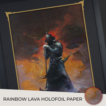 Frank Frazetta Kunstdruck Death Dealer III (Revised) Rainbow Lava Holofoil 41 x 61 cm - ungerahmt