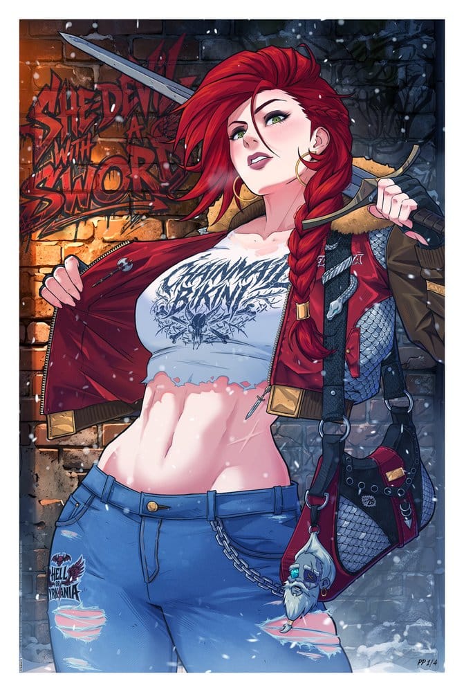 Dynamite Entertainment Kunstdruck Red Sonja 61 x 41 cm - ungerahmt