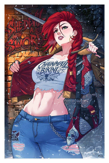 Dynamite Entertainment Kunstdruck Red Sonja 61 x 41 cm - ungerahmt