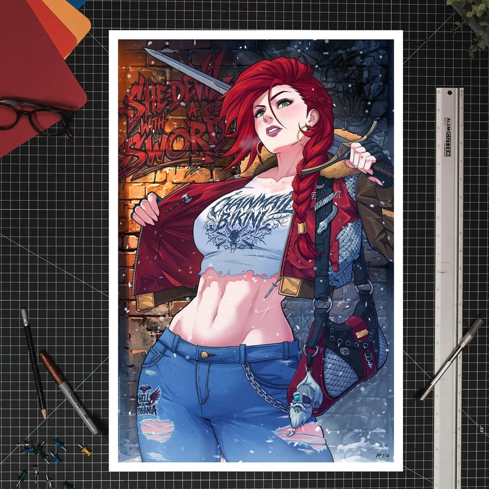 Dynamite Entertainment Kunstdruck Red Sonja 61 x 41 cm - ungerahmt