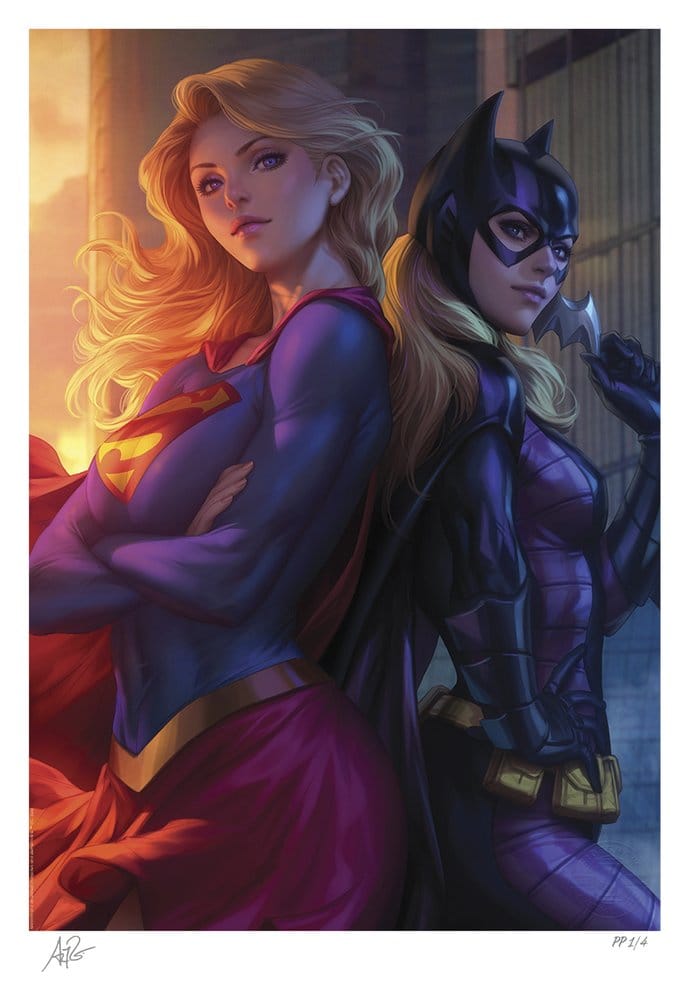 DC Comics Kunstdruck Supergirl & Batgirl 61 x 46 cm - ungerahmt