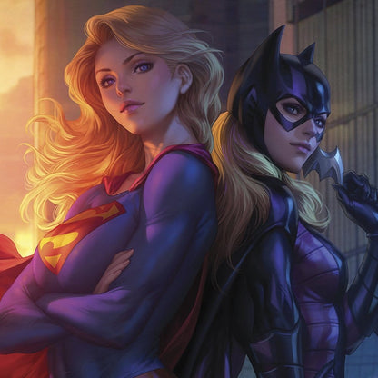 DC Comics Kunstdruck Supergirl & Batgirl 61 x 46 cm - ungerahmt