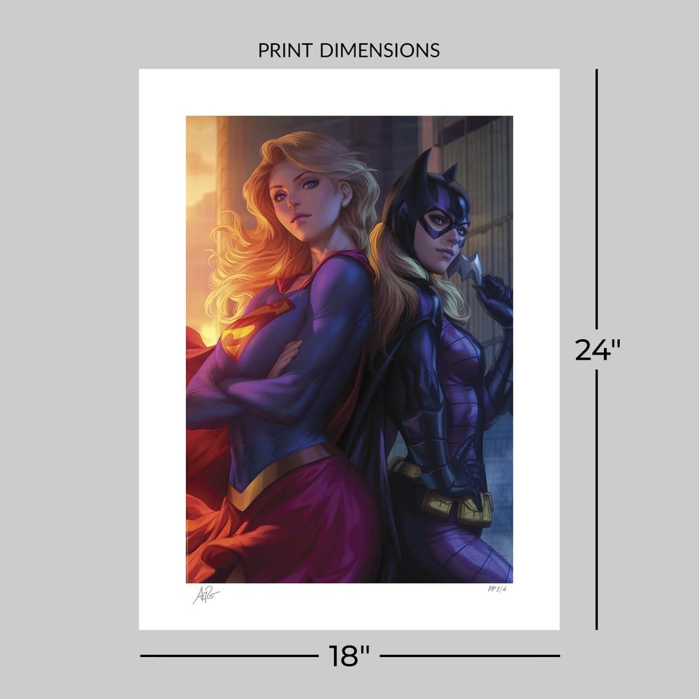 DC Comics Kunstdruck Supergirl & Batgirl 61 x 46 cm - ungerahmt