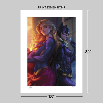 DC Comics Kunstdruck Supergirl & Batgirl 61 x 46 cm - ungerahmt