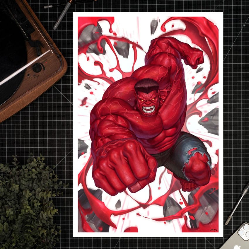 Marvel Red Hulk #1 Kunstdruck Red Hulk 61 x 41 cm - ungerahmt