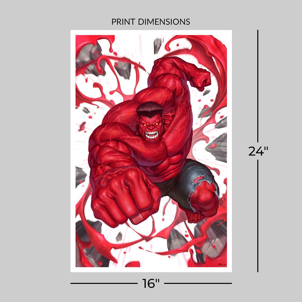 Marvel Red Hulk #1 Kunstdruck Red Hulk 61 x 41 cm - ungerahmt