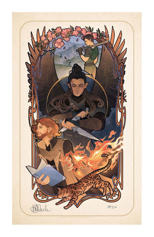 Critical Role Kunstdruck Liam O'Brien: 10th Anniversary Art Nouveau Illustrations 46 x 28 cm - ungerahmt