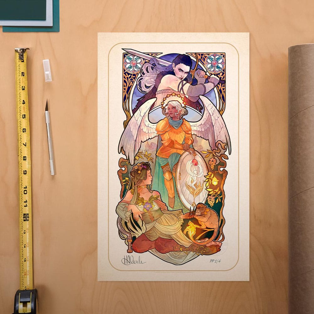 Critical Role Kunstdruck Ashley Johnson: 10th Anniversary Art Nouveau Illustrations 46 x 28 cm - ungerahmt